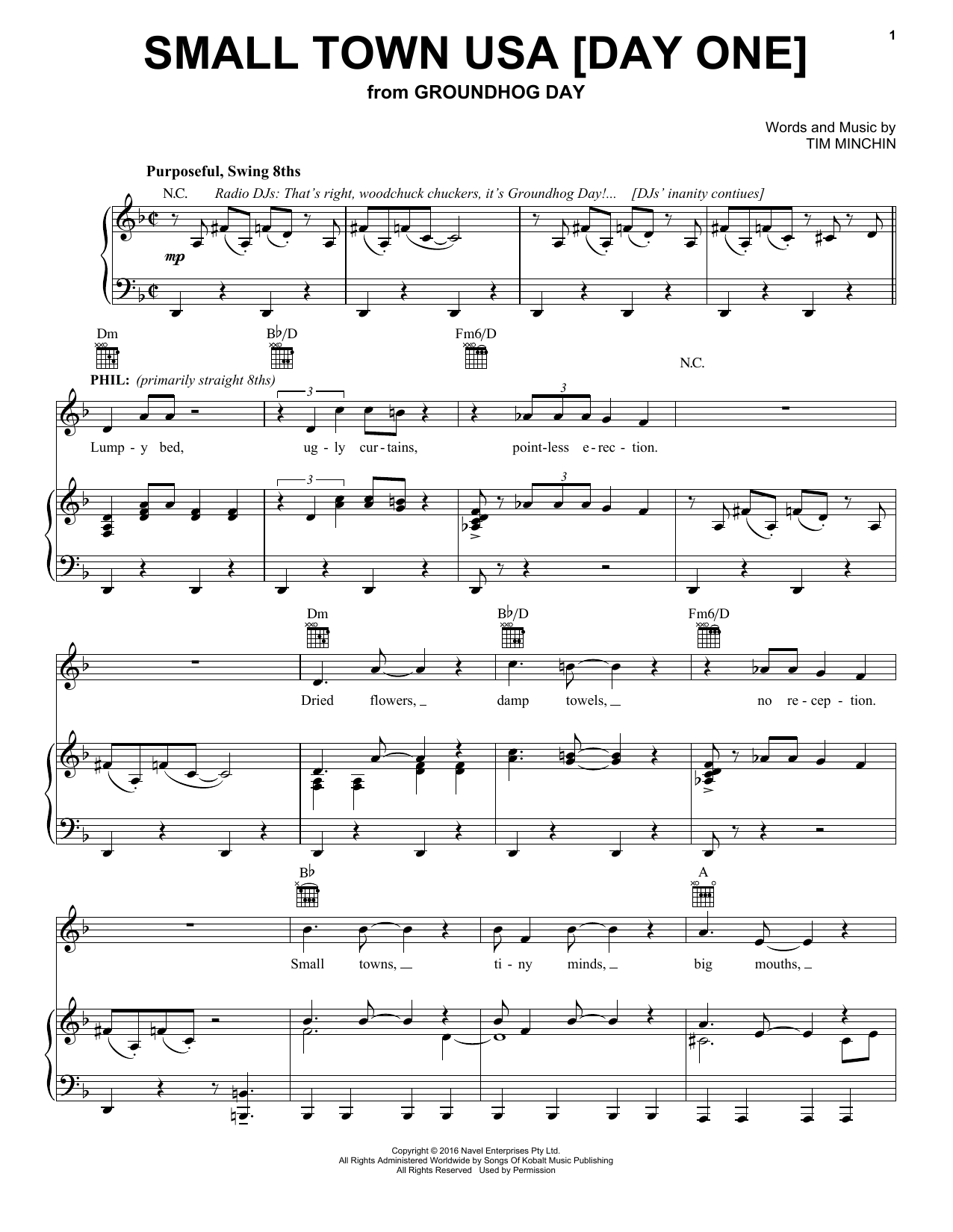 Produktbild zu: Small Town USA [Day One] (from Groundhog Day The Musical)