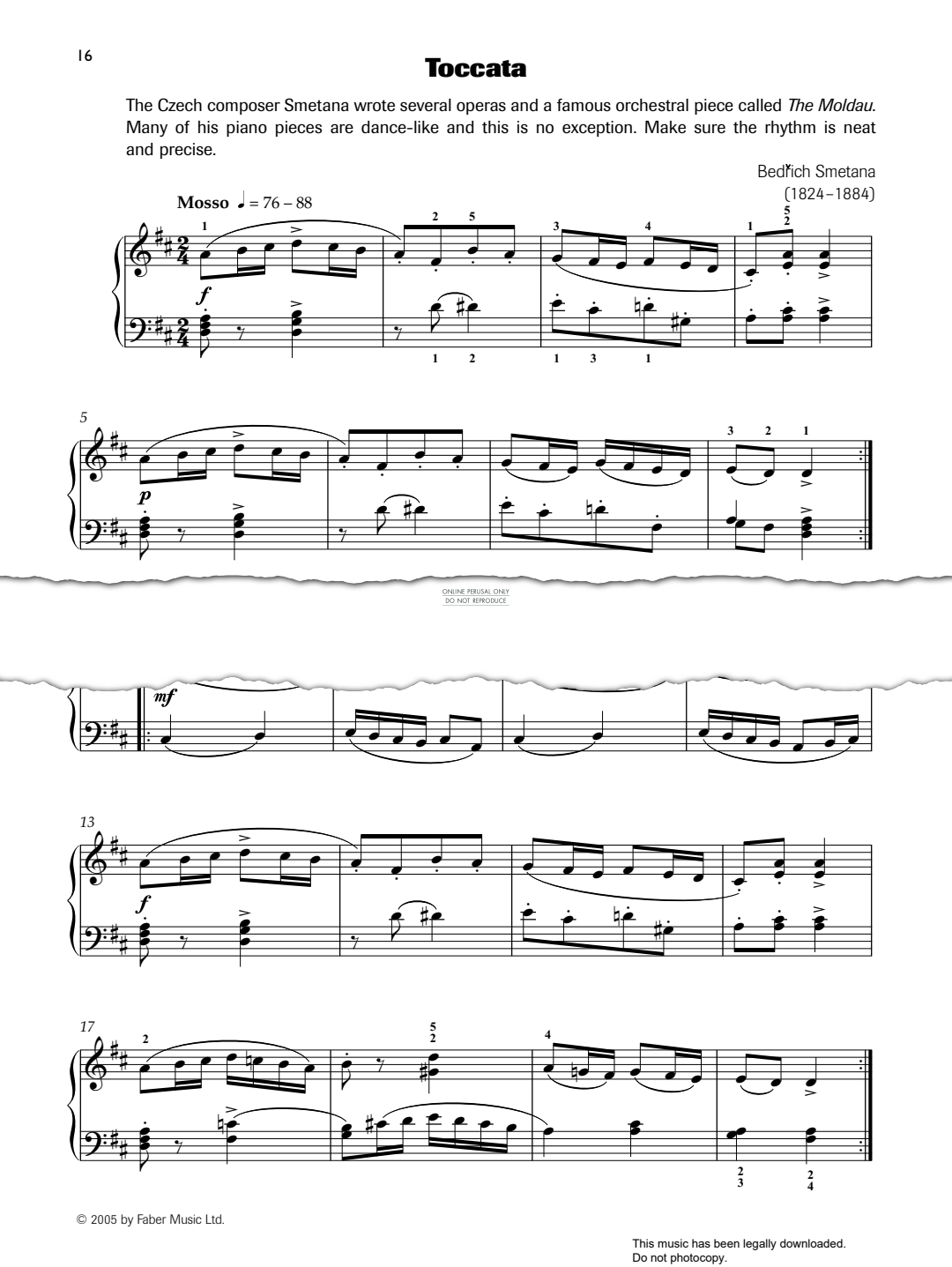 Produktgalerie: Seite 1 von 1 Toccata, Bedrich Smetana, Klavier