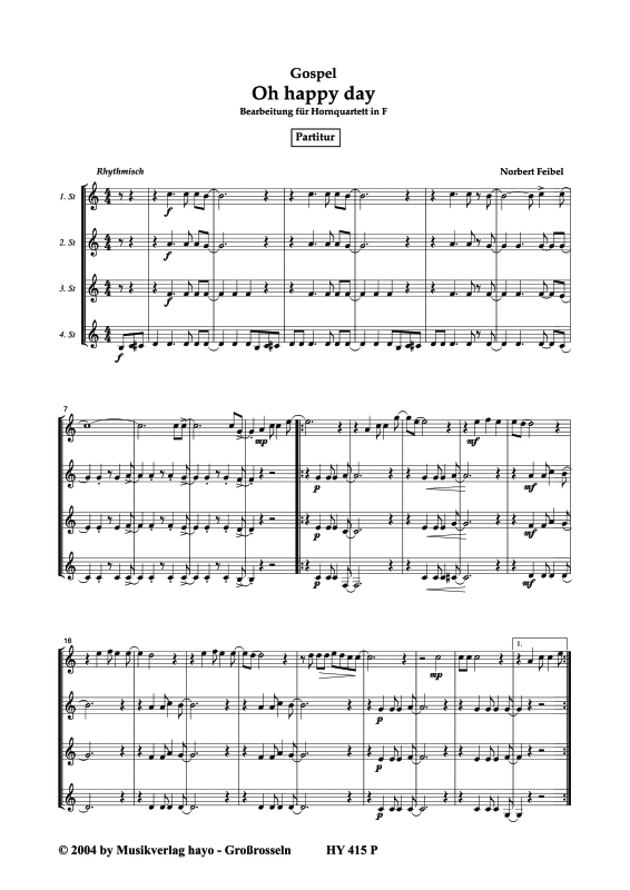 gallery: O Happy Day, , (Horn Quartett)