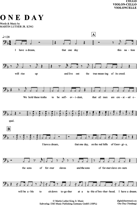 Produktgalerie: Seite 1 von 4 One Day (Vandaag) , Bakermat, Violoncello