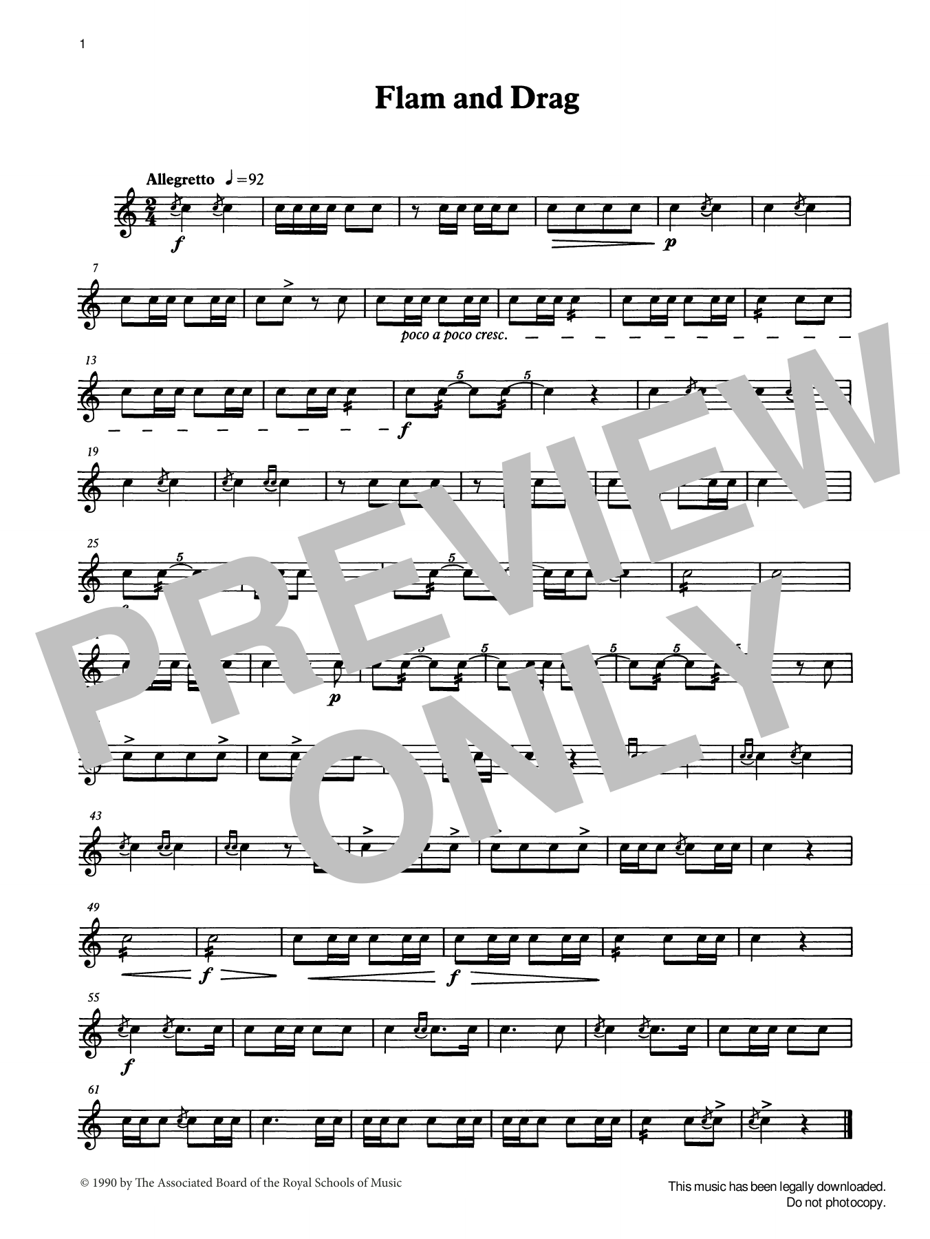 Produktgalerie: Seite 1 von 1 Flam and Drag from Graded Music for Snare Drum, Book I, Ian Wright and Kevin Hathaway, Percussion