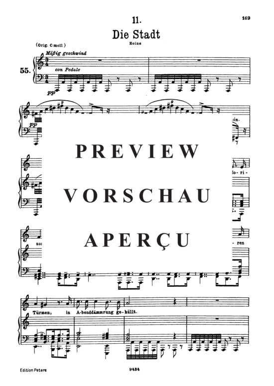 Product gallery: Page 2 of 4 Die Stadt, D.957-11 (Schwanengesang), , Low Voice and Piano