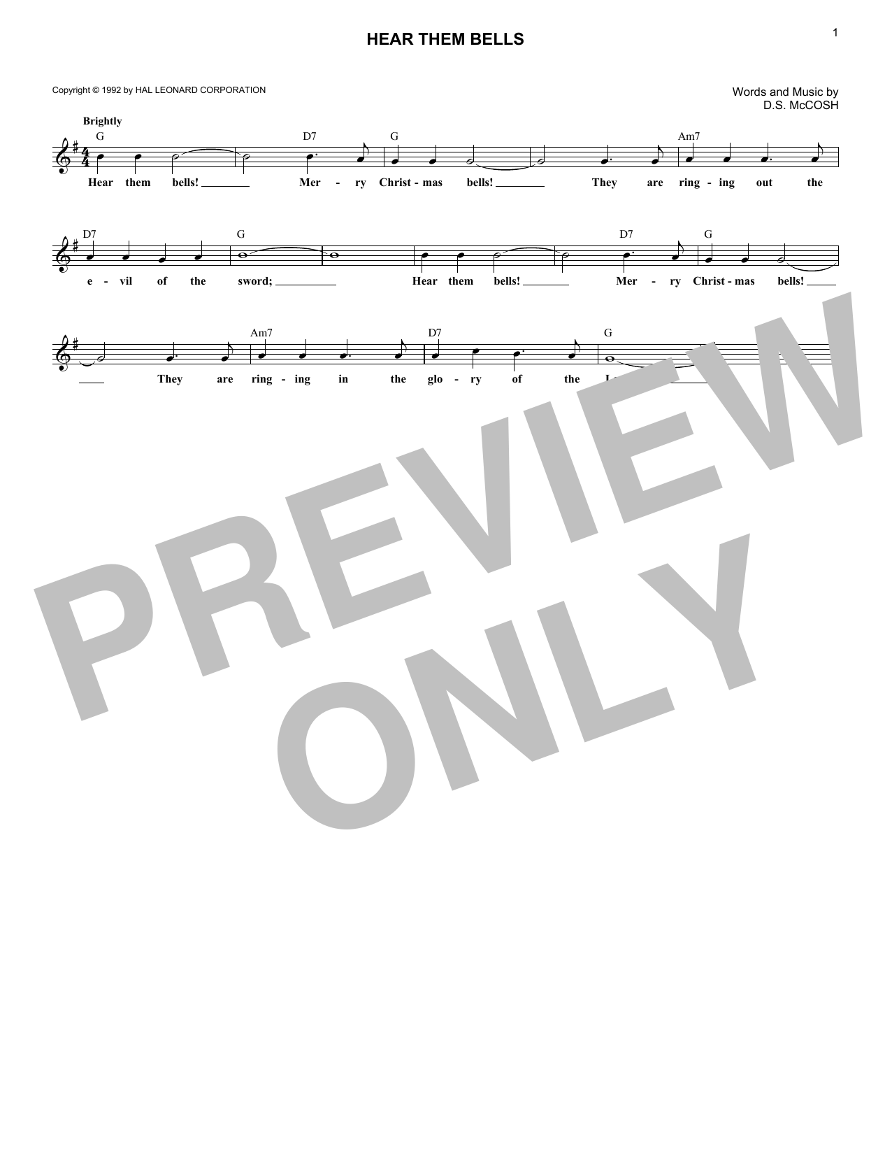 Product gallery: Page 1 of 1 Hear Them Bells, D.S. McCosh
