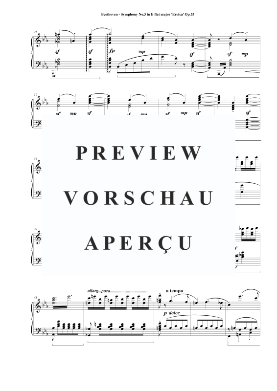 Produktgalerie: Seite 3 von 11 Symphony No.3 in E flat major ´Eroica´ Op.55 - Piano Version (Arr.Liszt), , Klavier Solo