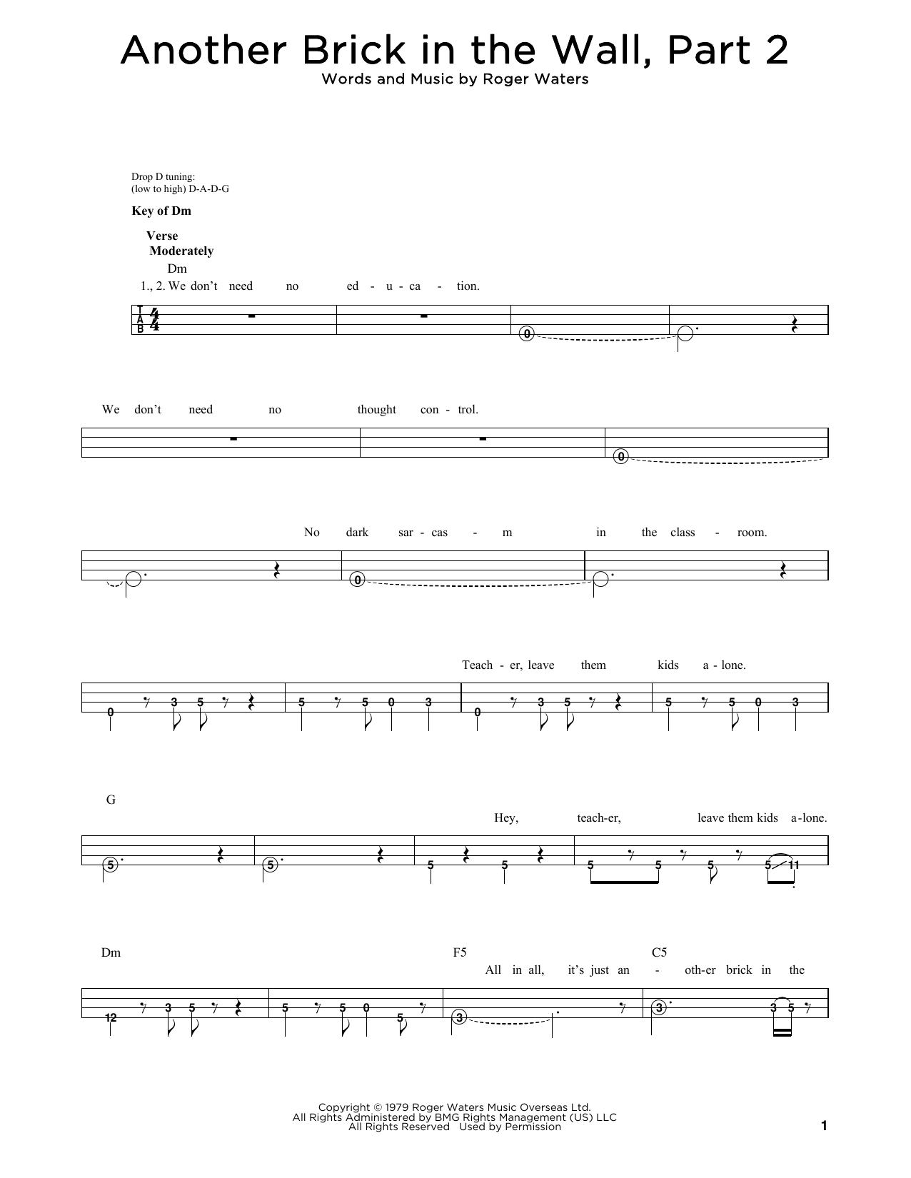 Product picture to:  Another Brick In The Wall, Part 2 - Pink Floyd