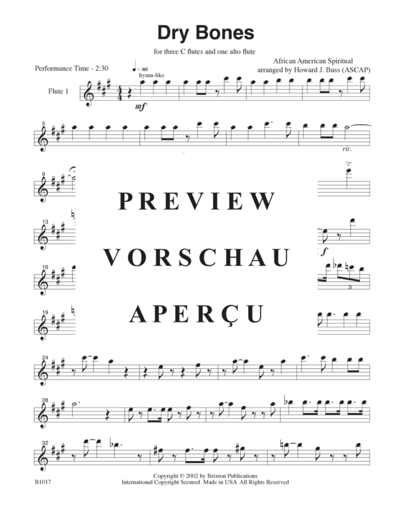 Product gallery: Page 8 of 15 Dry Bones , , (3 flutes in C and one alto flute)