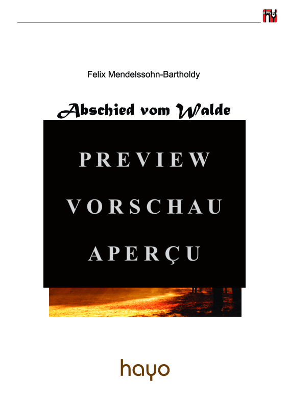 Product gallery: Page 2 of 4 Abschied vom Walde, , (male choir)