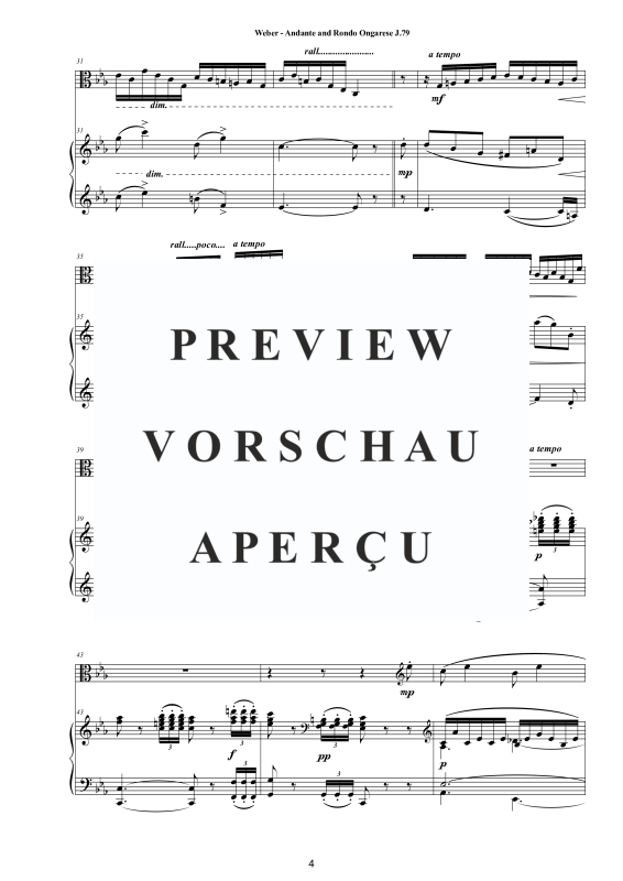Produktgalerie: Seite 5 von 11 Andante & Rondo Ongarese J. 79, , Viola und Klavier