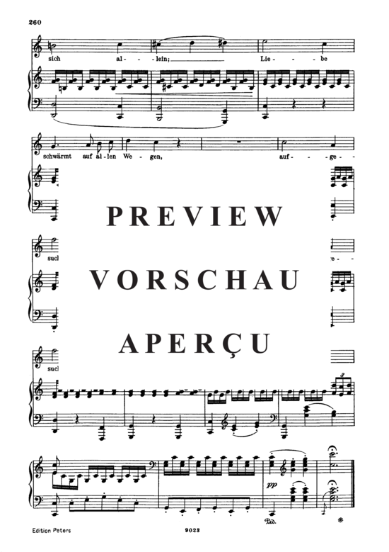 Product gallery: Page 4 of 4 Ariette der Claudine D.239-6 Liebe schwärmt auf allen Wegen, , High Voice and Piano