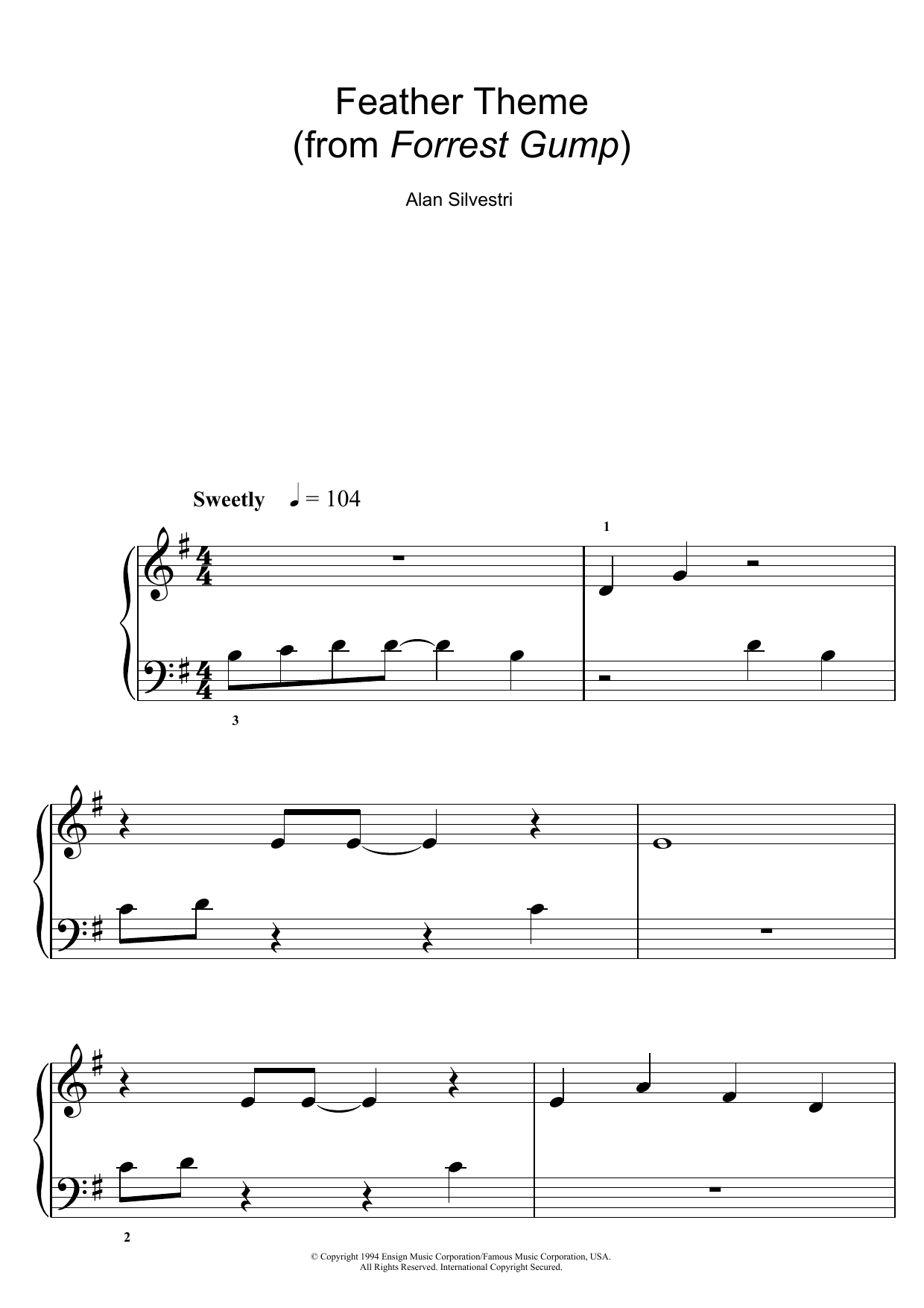 Produktbild zu: Forrest Gump - Main Title (Feather Theme)