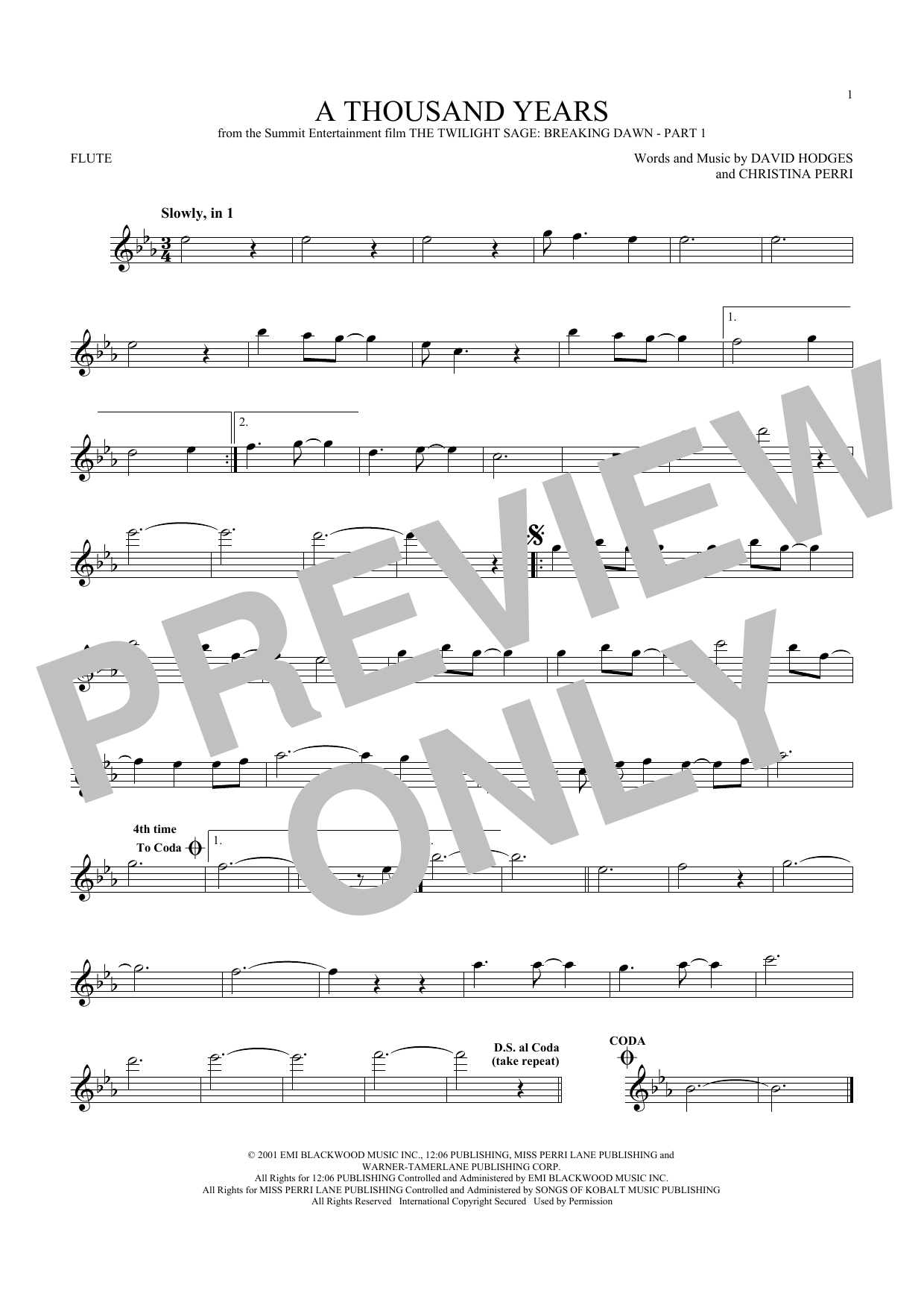 Product gallery: Page 1 of 1 A Thousand Years, Christina Perri