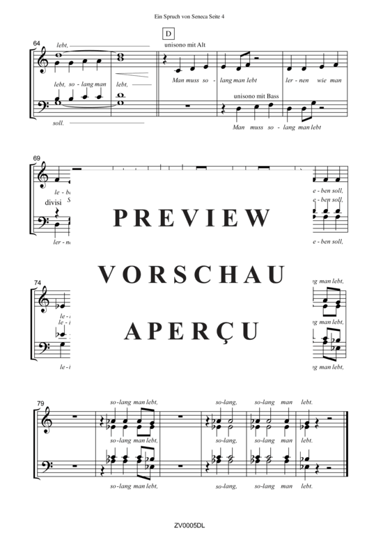 gallery: Ein Spruch von Seneca , , (Gemischter Chor + Klavier, Rhythmusgruppe)