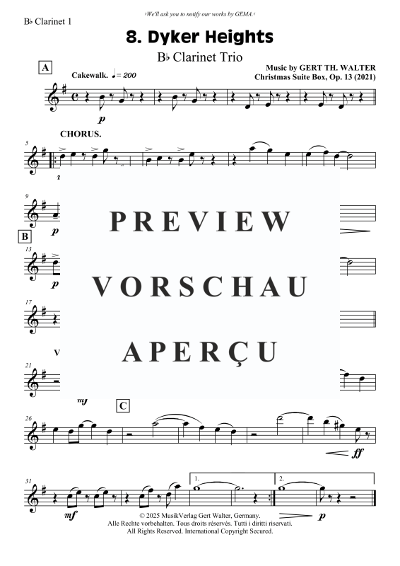 Produktgalerie: Seite 4 von 6 Dyker Heights, , (Klarinetten Trio)