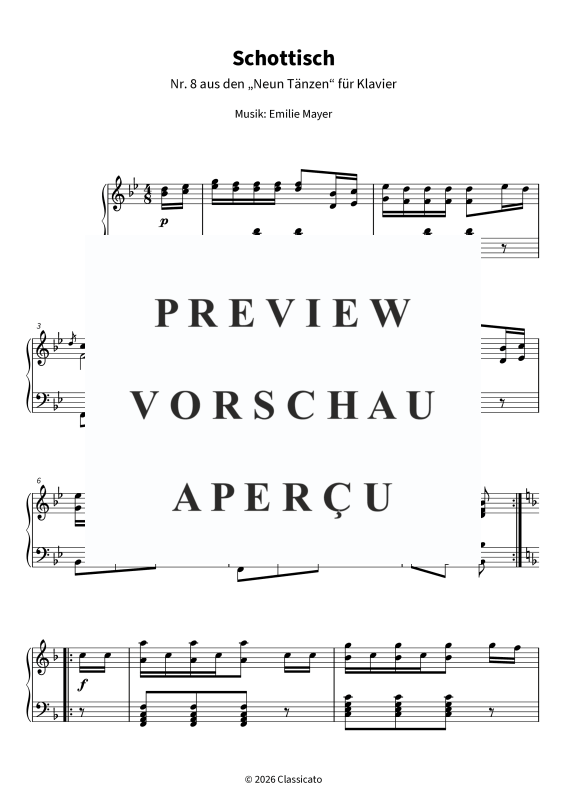 Produktgalerie: Seite 5 von 6 Schottisch - Nr. 8 aus den Neun Tänzen für Klavier, , Klavier Solo