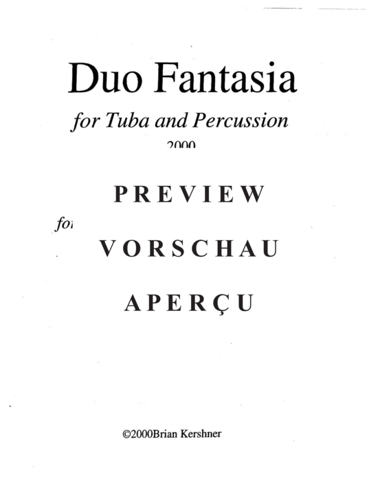 Produktgalerie: Seite 3 von 21 Duo Fantasia , , (Tuba Solo + Percussion)