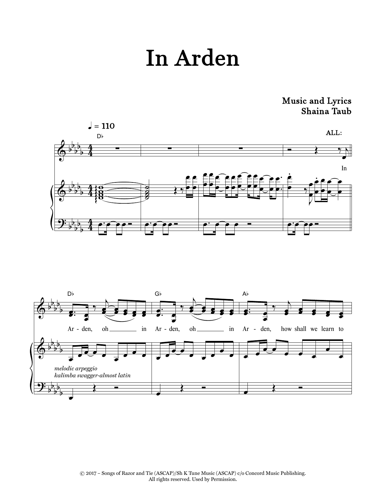Produktbild zu: In Arden (from As You Like It)