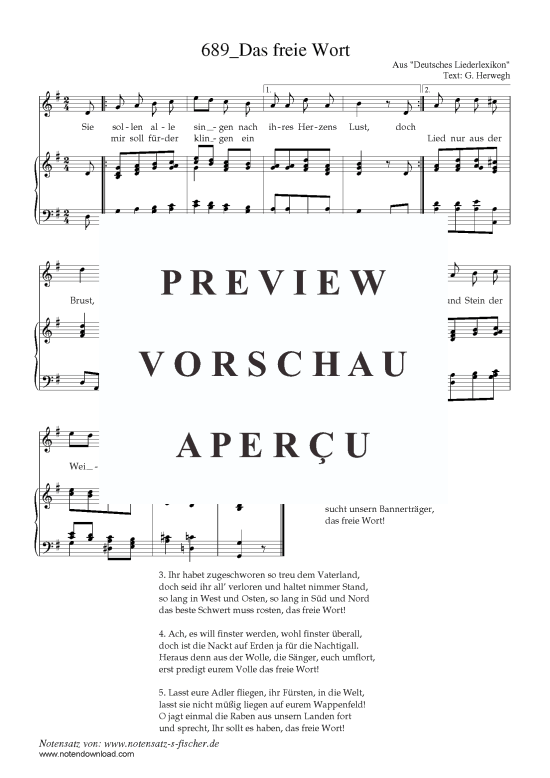 Product picture to: Das freie Wort Aus "Deutsches Liederlexikon" A. Härtel (1865)