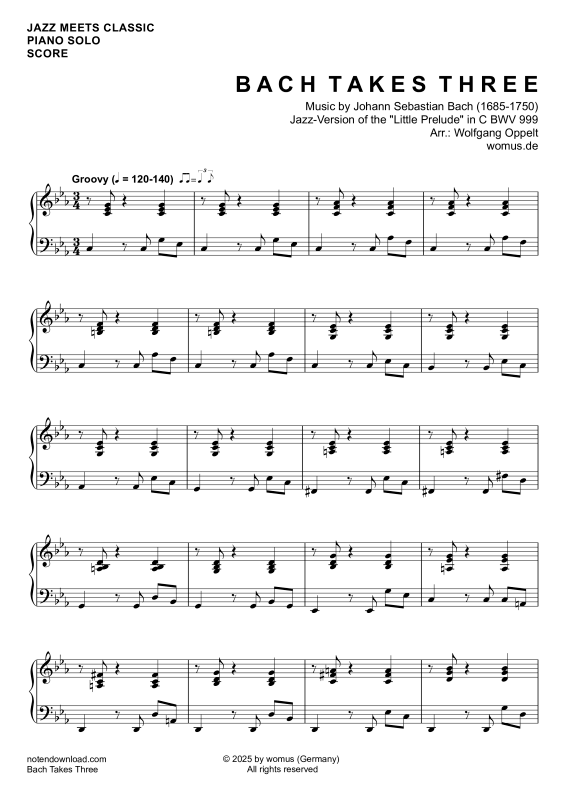 Product gallery: Page 1 of 6 Bach Takes Three, , Piano Solo