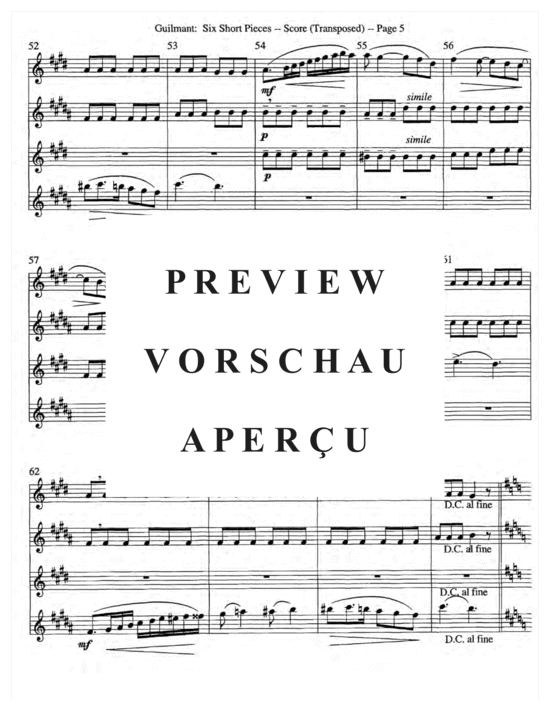 gallery: Sechs kurze Stücke, Op. 48 , , (Saxophon Quartett SATB)