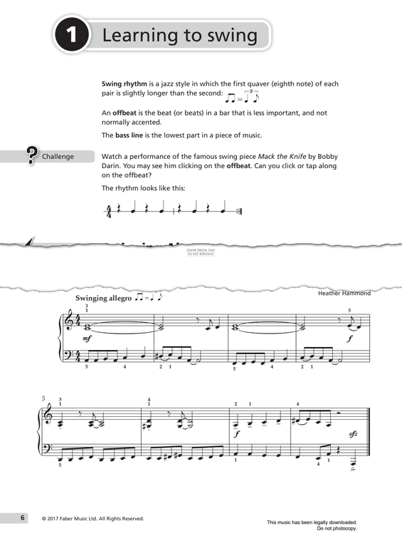 Produktgalerie: Seite 1 von 1 Swinging Along, Heather Hammond, Klavier