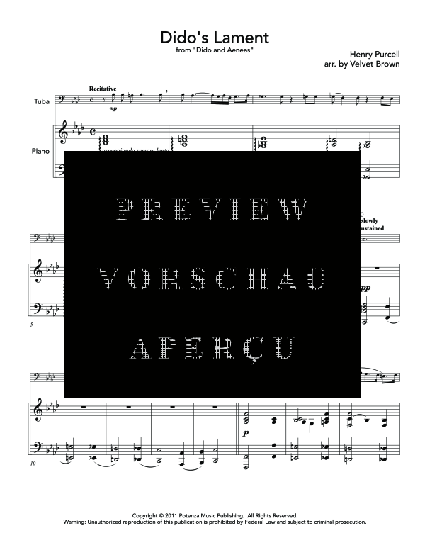 Produktgalerie: Seite 5 von 9 Dido´s Lament, , (Tuba und Klavier)