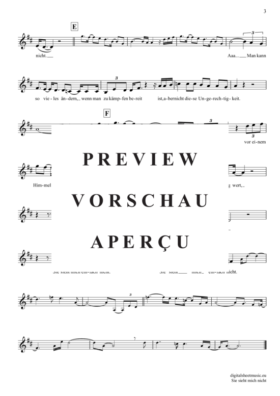 Produktgalerie: Seite 4 von 4 Sie Sieht Mich Nicht , Naidoo, Xavier, Trompete in B
