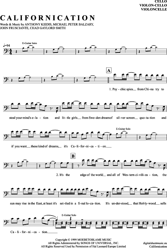 Produktbild zu: Californication Red Hot Chili Peppers