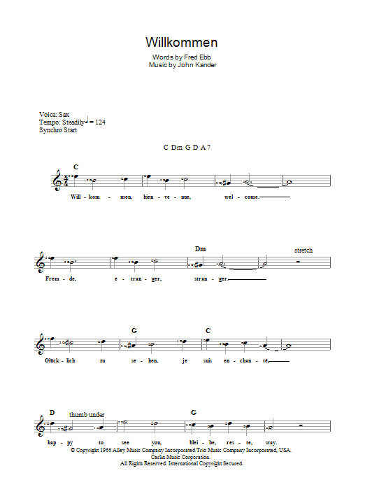 Produktbild zu: Willkommen (from Cabaret)