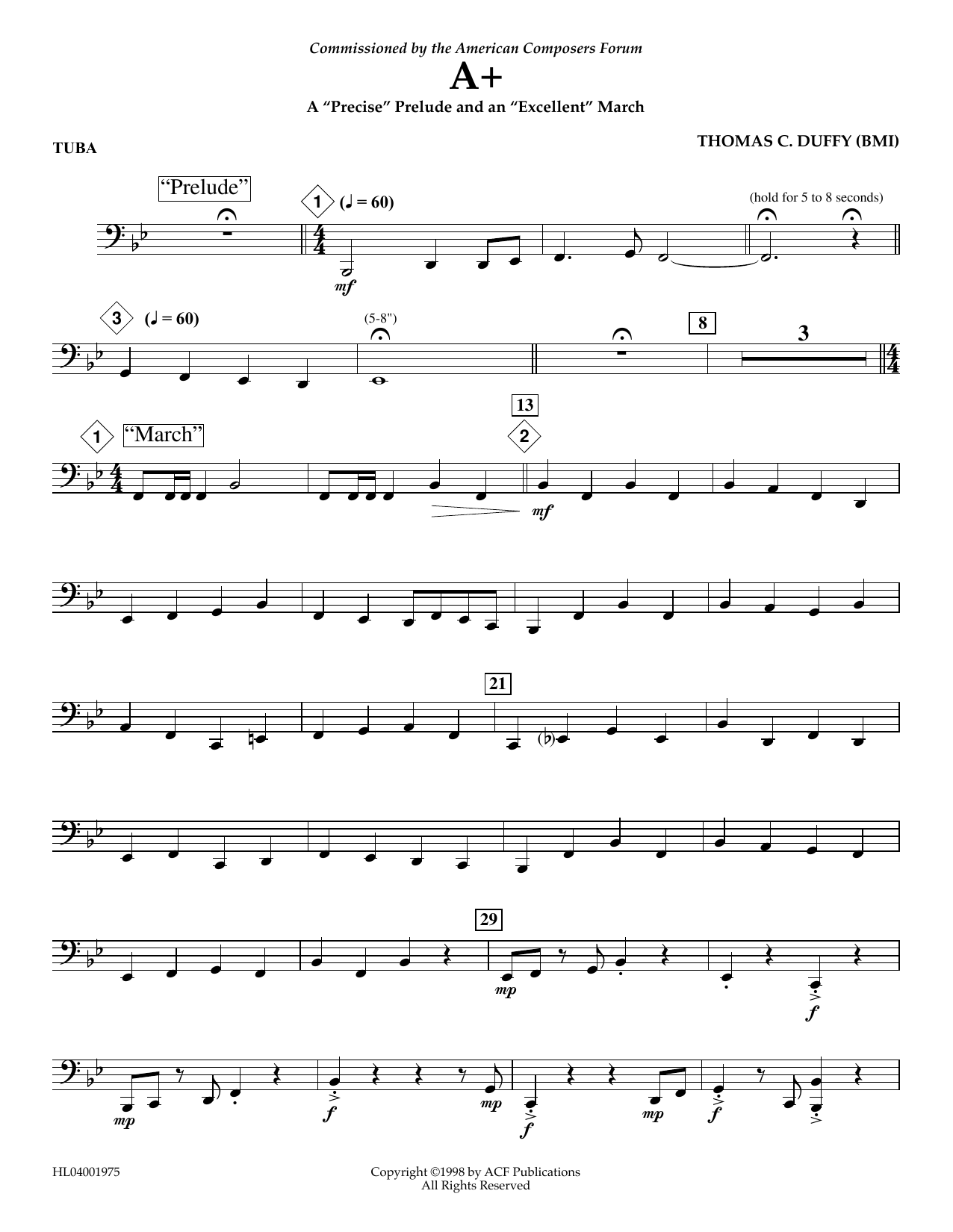 Product picture to: A+: A "Precise" Prelude and an "Excellent" March - Tuba