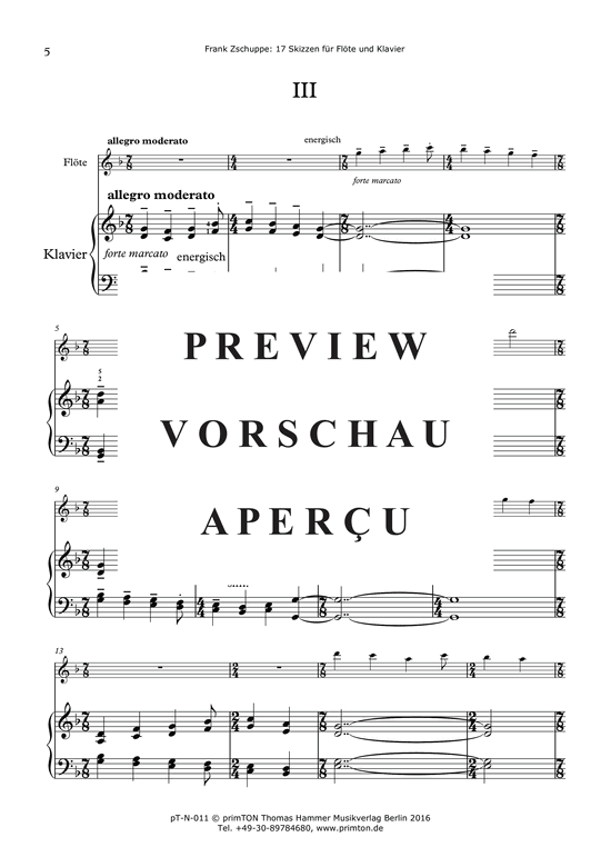 gallery: 17 Skizzen für Flöte und Klavier (2007) , ,  (Querflöte + Klavier)