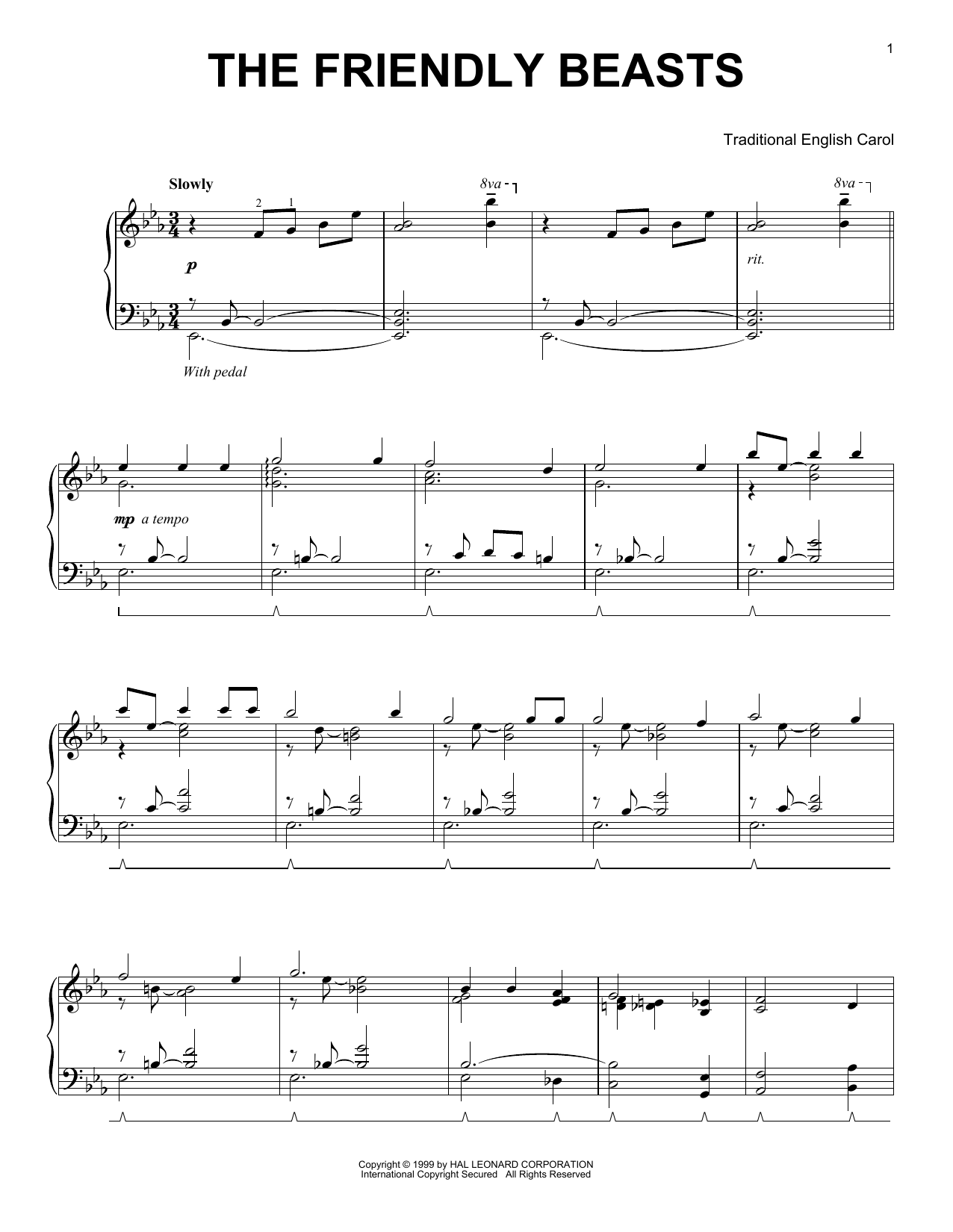 Product picture to: The Friendly Beasts (arr. Frank Mantooth)