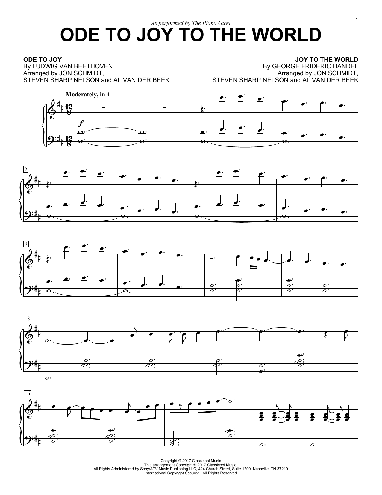 Product gallery: Page 1 of 1 Ode To Joy to the World, The Piano Guys