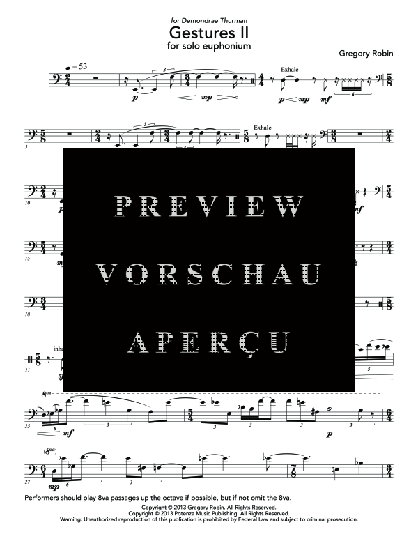 Product gallery: Page 6 of 8 Gestures II, , (Euphonium Solo)