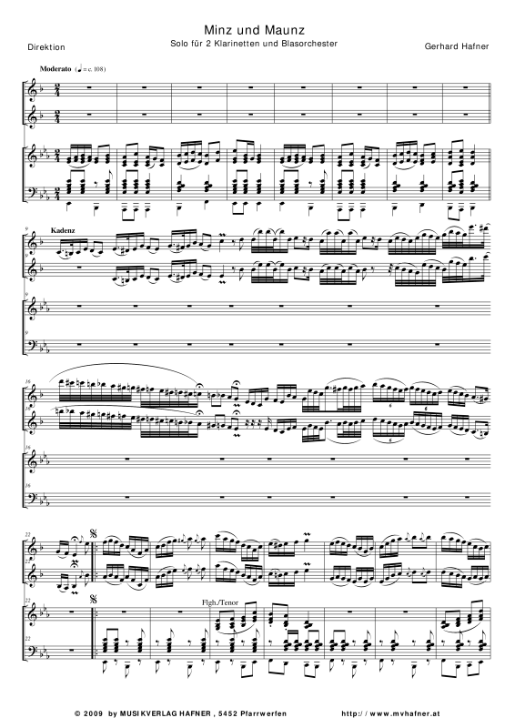 Product gallery: Page 1 of 11 Minz und Maunz Solo für 2 Klarinetten, , (large wind orchestra)