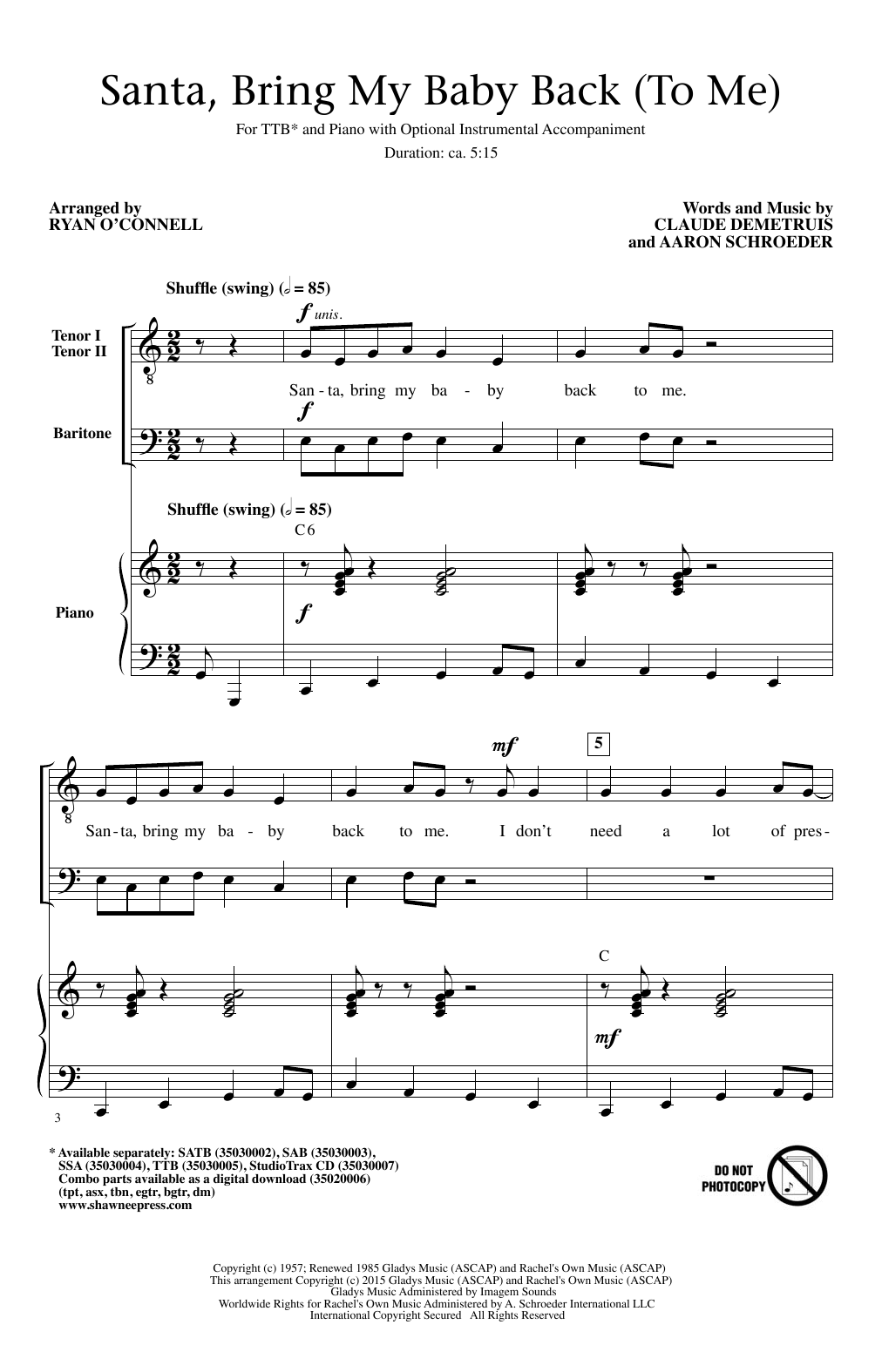 Produktbild zu: Santa, Bring My Baby Back (To Me)