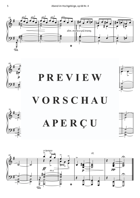 gallery: Abend im Hochgebirge, , (Klavier Solo)