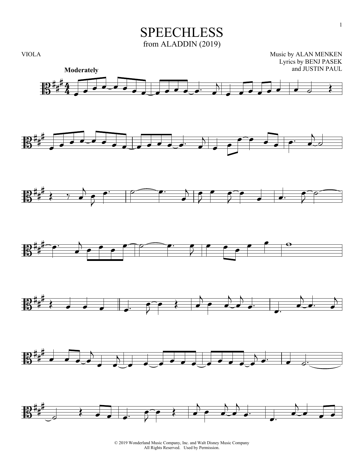 Product gallery: Page 1 of 1 Speechless (from Aladdin) (2019), Naomi Scott