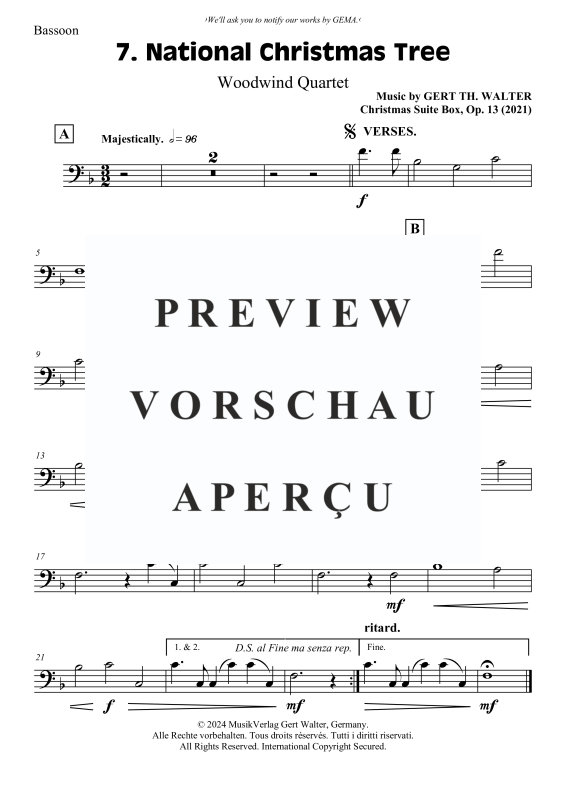 Produktgalerie: Seite 7 von 7 National Christmas Tree, , (Holzbläser Quartett)