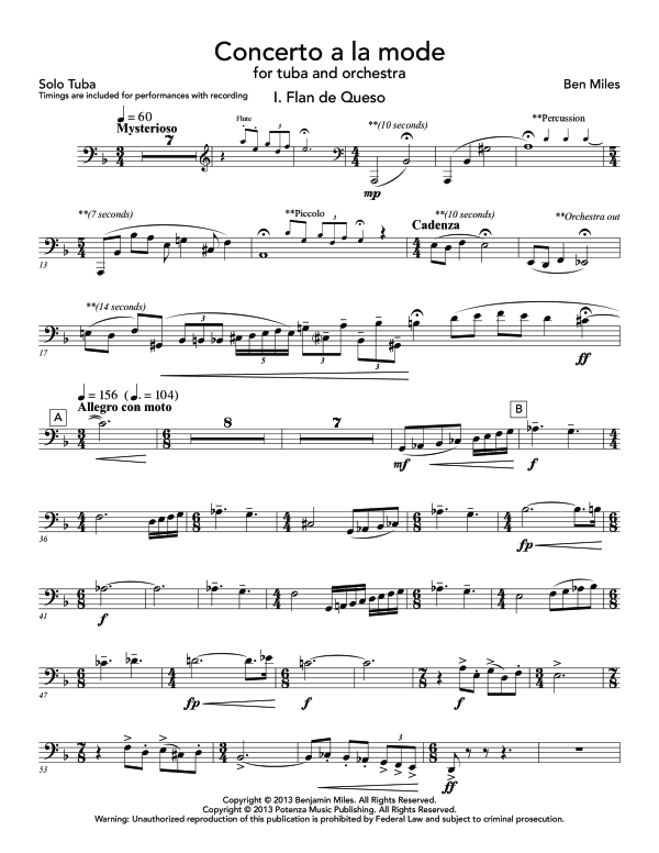 Product gallery: Page 1 of 11 Concerto a la mode, , (Tuba Solo Backing Track)