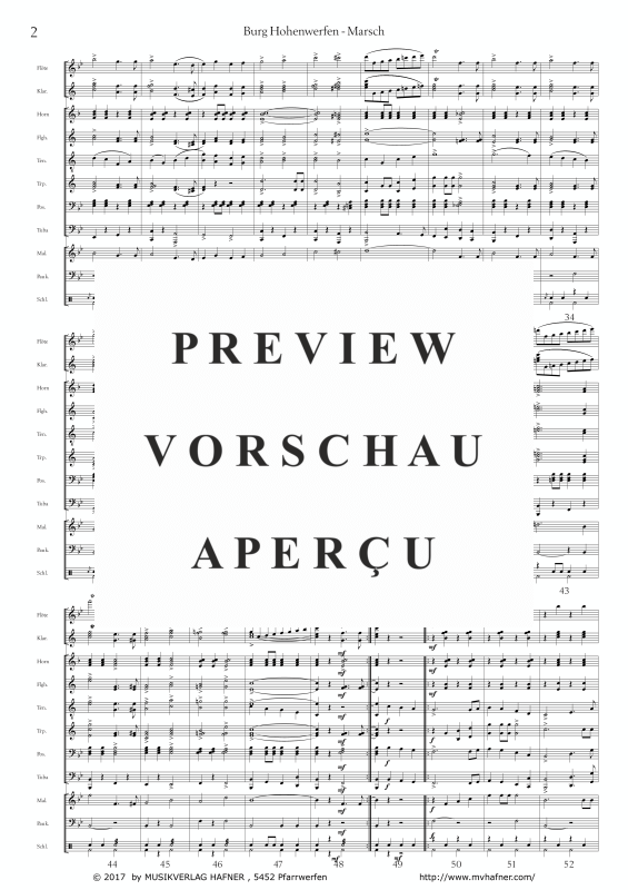 Product gallery: Page 7 of 11 Burg Hohenwerfen-Marsch, , (large wind orchestra)