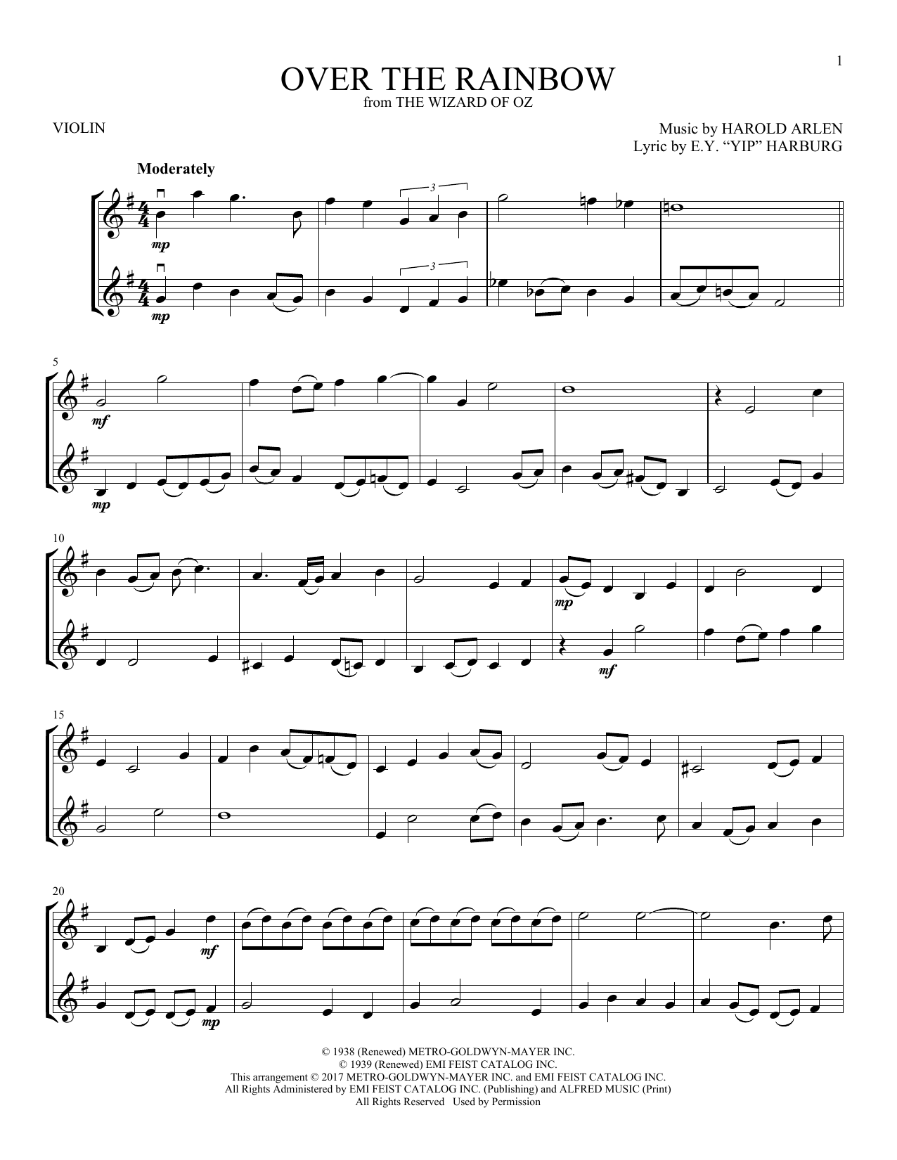 Product gallery: Page 1 of 1 Over The Rainbow, Harold Arlen