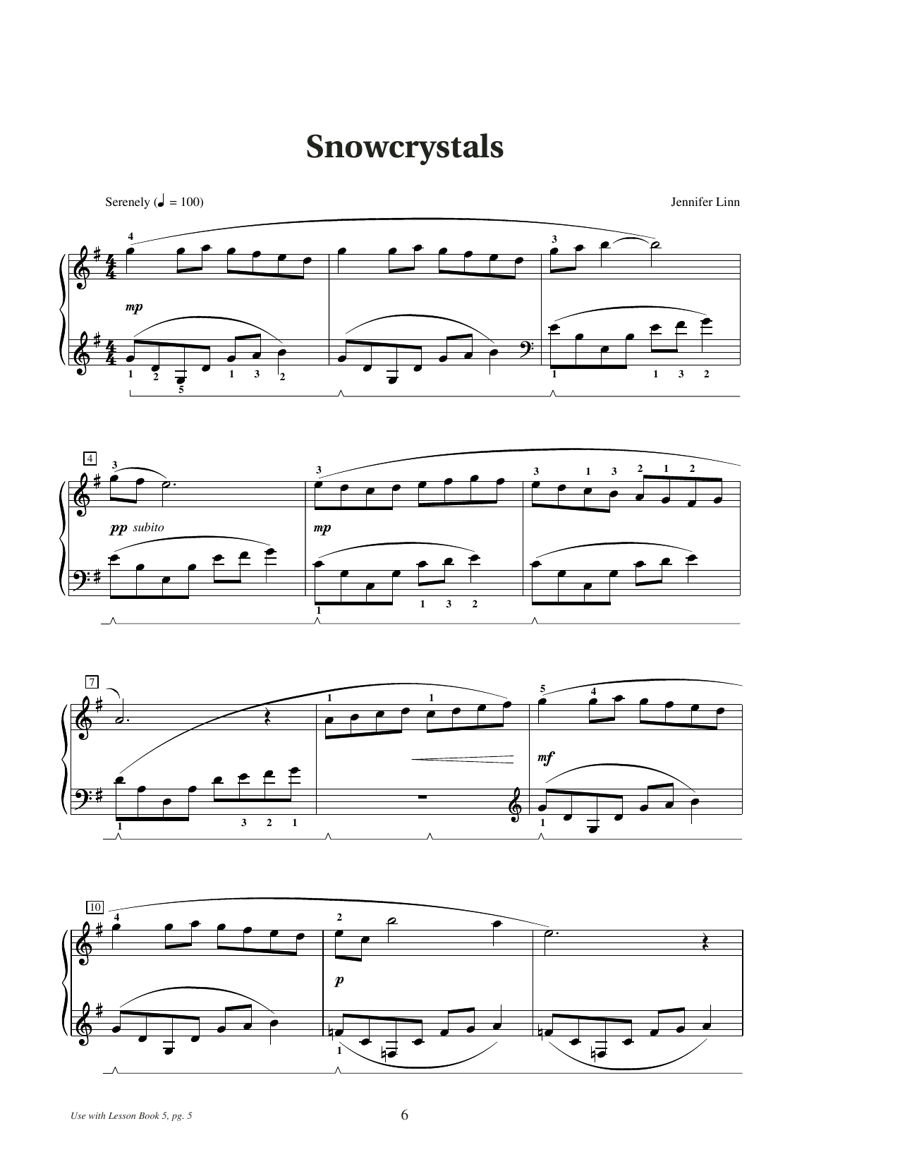Produktgalerie: Seite 1 von 1 Snowcrystals, Jennifer Linn, Klavier