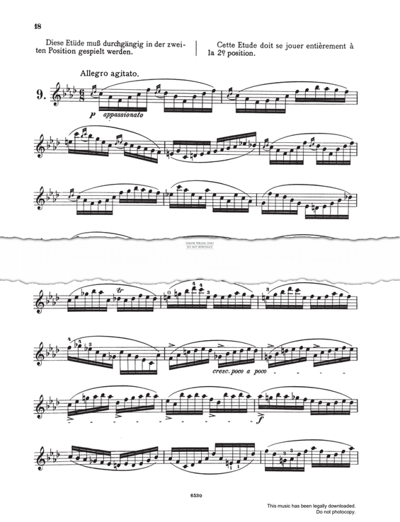 Produktgalerie: Seite 1 von 1 Etude 9 Allegro agitato (from 'Etudes Brilliantes Op.73'), Charles Dancla, Violine