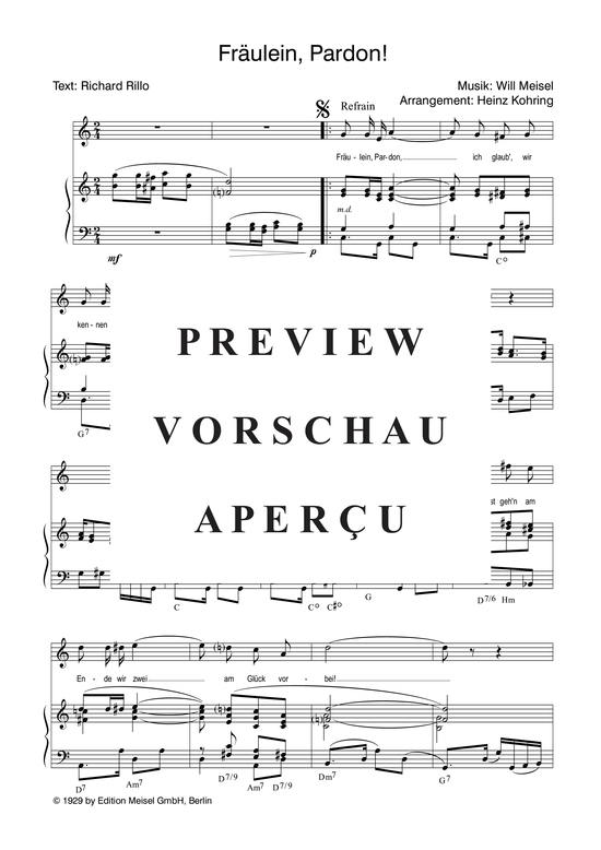 Produktgalerie: Seite 4 von 4 Fräulein, Pardon, Palast Orchester (Max Raabe), Das, Klavier und Gesang