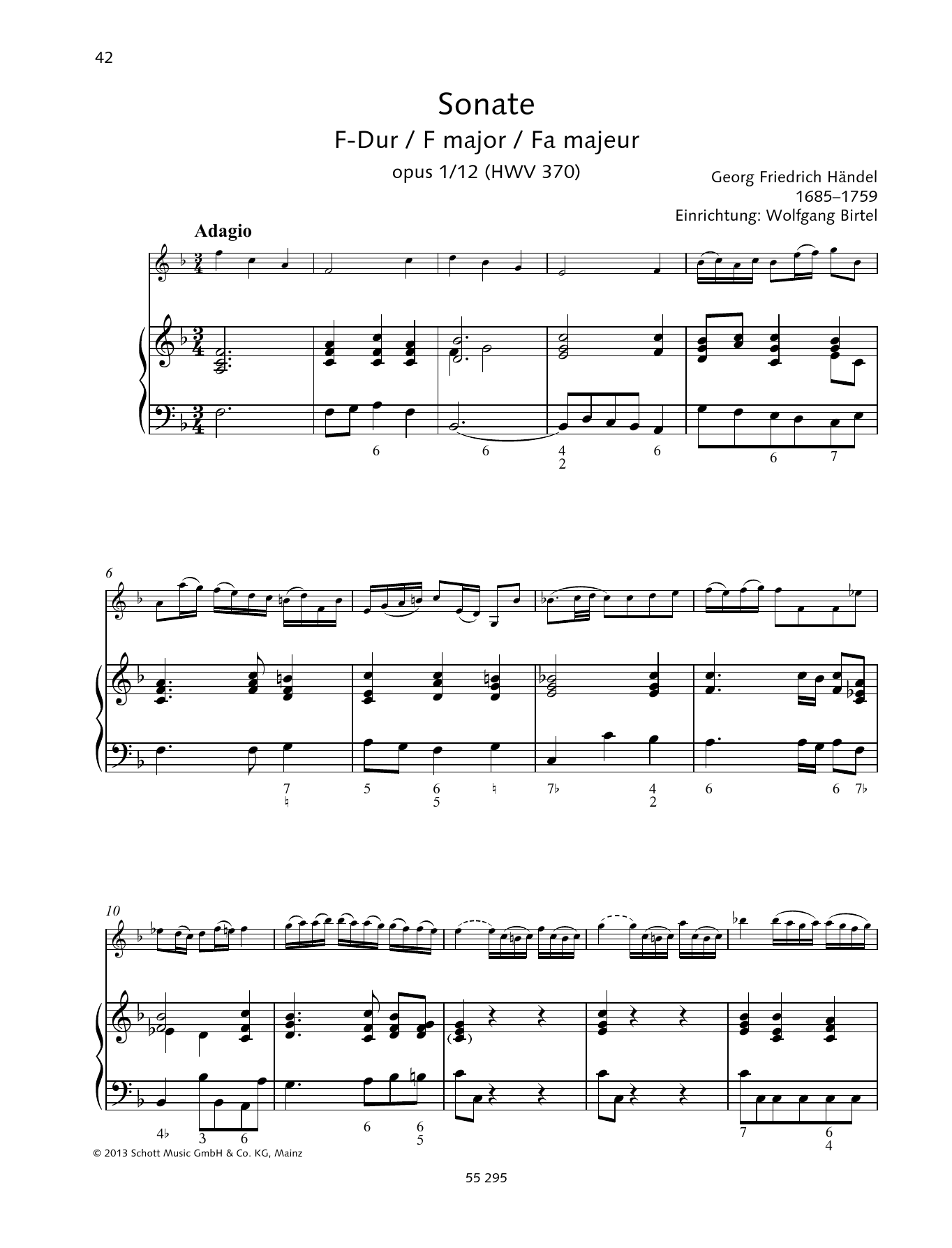 Produktbild zu: Sonata F Major