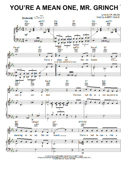 Produktbild zu: You're A Mean One, Mr. Grinch