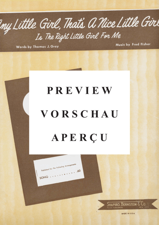 Produktgalerie: Seite 2 von 8 Any Little Girl, That's A Nice Little Girl - Is The Rights Little Girl For Me , Murray, Billy  , Klavier und Gesang