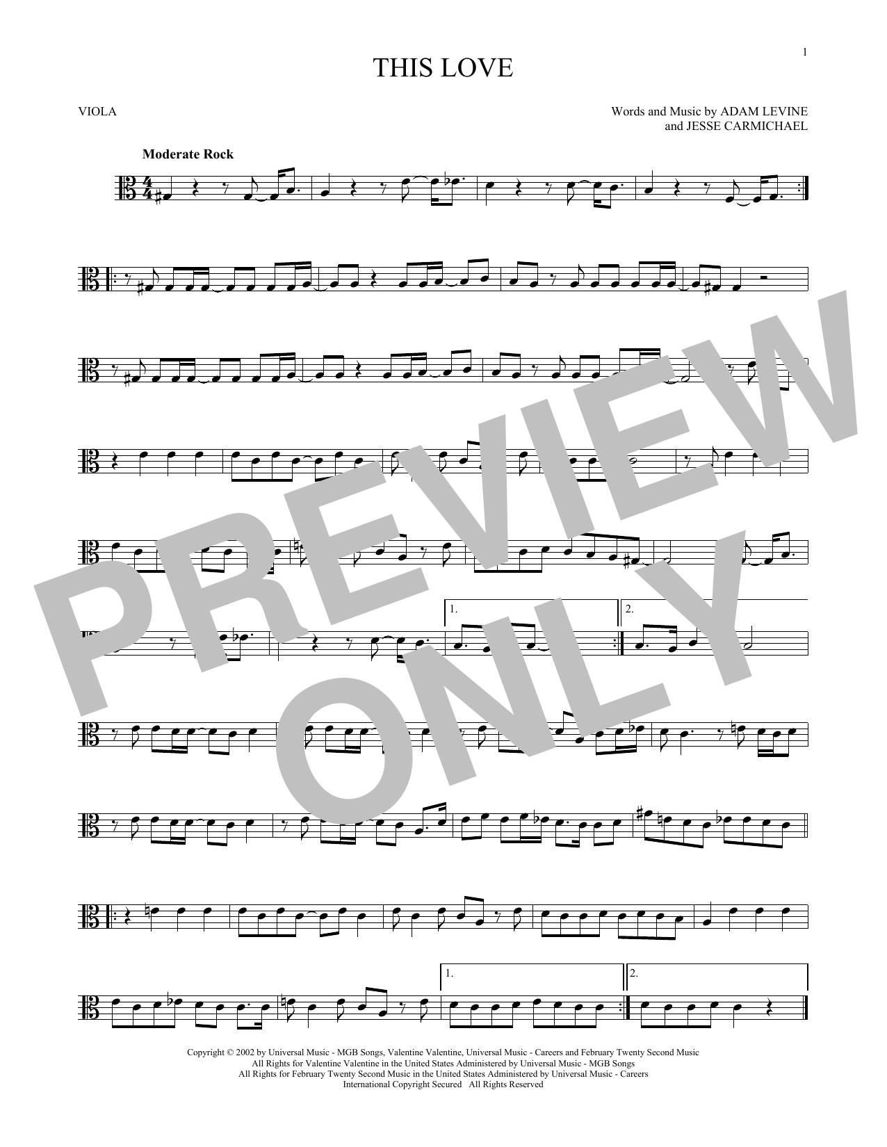 Product gallery: Page 1 of 1 This Love, Maroon 5