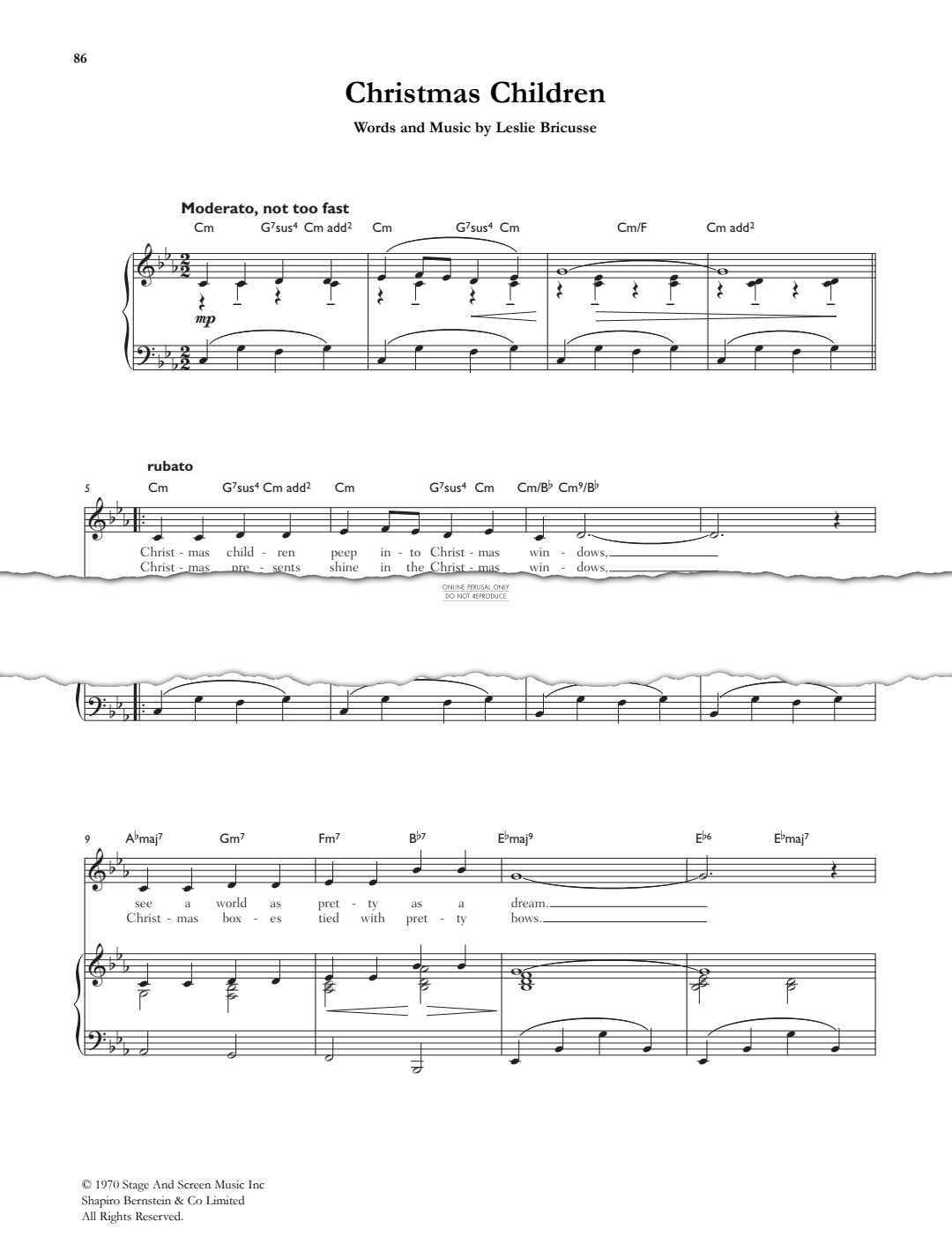 Product gallery: Page 1 of 1 Christmas Children (from Scrooge), Leslie Bricusse