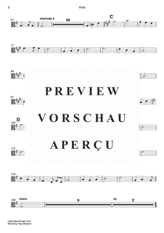 gallery: Morning Has Broken, Stevens, Cat, (Viola Solo und Orgel)